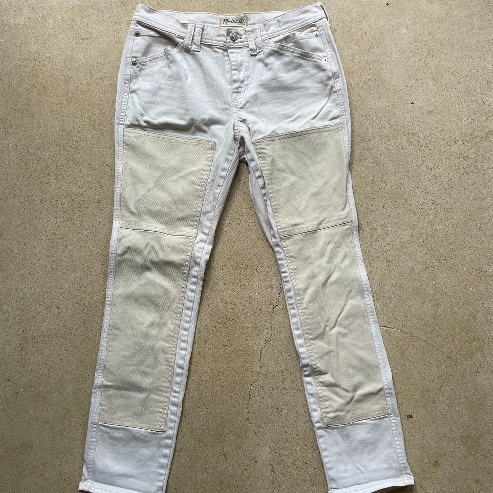 Madewell White Slim Boyjeans Carpenter Edition